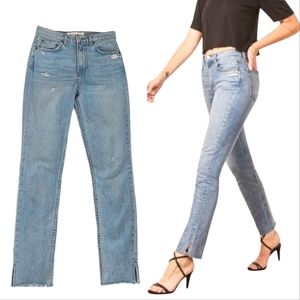 Reformation Julia High Cigarette Slit Hem Savu Jeans